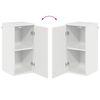 vidaXL Bathroom Cabinet with Door High Gloss White 30 x 31.5 x 61 cm