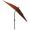 vidaXL 3-Tier Garden Parasol with Aluminium Pole Terracotta 2.5x2.5 m