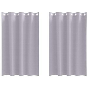 vidaXL Blackout Curtains with Rings 2 pcs Metal Grey 175 x 140 cm