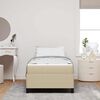 vidaXL Bed Frame with Mattress Light Green Grey 90 x 200 cm Fabric