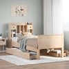 vidaXL Bookcase Bed without Mattress 75x190 cm Small Single Solid Wood Pine