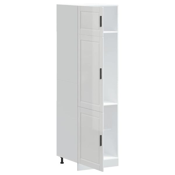 vidaXL Kitchen Cupboard "Porto" High Gloss White Engineered Wood
