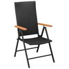 vidaXL Garden Chairs 4 pcs Poly Rattan Black