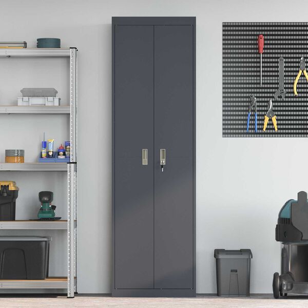 vidaXL Storage Cabinet with Storage 2 pcs Anthracite 60 x 40 x200 cm
