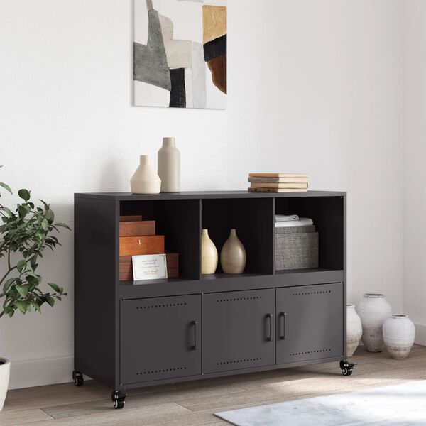 vidaXL Sideboard Black 100.5x39x72 cm Steel