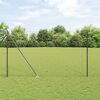 vidaXL Fence with Posts Grey 1.5 x 25 m PVC-coated steel
