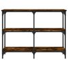 vidaXL Console Table Smoked Oak 100x29x75 cm Engineered Wood