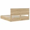 vidaXL Storage Bed with Drawer Sonoma Oak 180 x 200 cm Engineered Wood