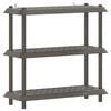vidaXL Shelving Unit 3-Tier 100 x 40 x 96 cm PP Light Grey