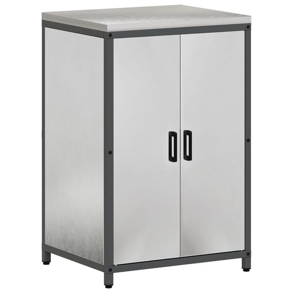 vidaXL Kitchen Storage with Shelf Silver 60 x 50 x 92 cm Steel