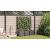 vidaXL Garden Planter 3 pcs Brown Steel