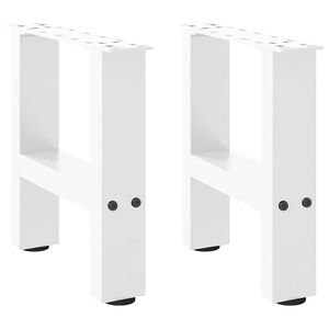 vidaXL Coffee Table Legs White 2 pcs 30x(30-31) cm Steel