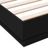 vidaXL Bed Frame with LED without Mattress Black 120x200 cm