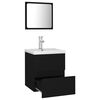 vidaXL Bathroom Furniture Set Black Engineered Wood