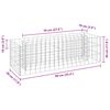vidaXL Gabion Raised Bed Galvanised Steel 90x30x30 cm