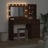 vidaXL Dressing Table Brown 78.5 x 41 x 135 cm Engineered wood