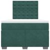 vidaXL Box Spring Bed with Mattress Dark Green 120x190 cm Small Double Velvet