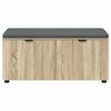 vidaXL Hall Bench with Cushion with Door Sonoma Oak 100 x 38 x 46 cm