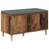 vidaXL Hall Bench Old Wood 80 x 38 x 46 cm Engineered Wood and Fabric