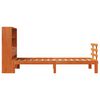 vidaXL Bookcase Bed without Mattress Wax Brown 75x190 cm Small Single Solid Wood Pine