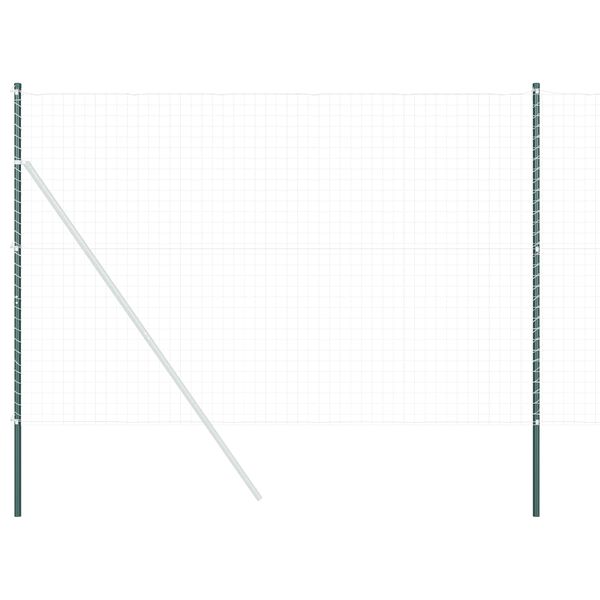 vidaXL Fence Post 12 pcs Green Powder-coated steel