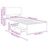 vidaXL Bed Frame with Headboard White 75 x 190 cm Engineered Wood