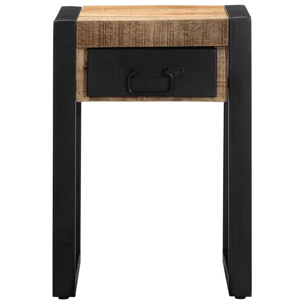 vidaXL Side Table 35x35x50 cm Solid Rough Wood Mango