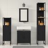 vidaXL Bathroom Furniture Set with Shelf 4 pcs Black Engineered wood