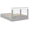 vidaXL Storage Bed Grey Sonoma 150 x 200 cm Engineered Wood