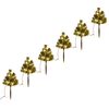 vidaXL Christmas Pathway Trees 6 pcs with Warm White LEDs 45 cm PVC