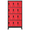 vidaXL Locker Cabinet Anthracite and Red 90x45x180 cm Steel