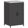 vidaXL Kitchen Storage with Shelf Black 60 x 50 x 92 cm Steel