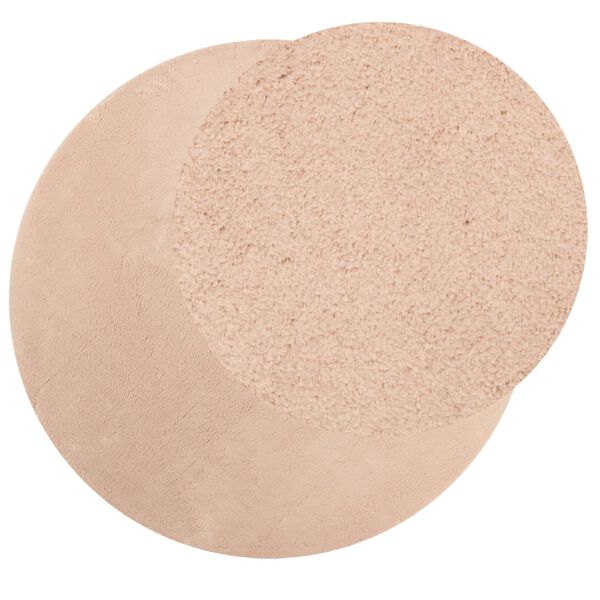 vidaXL Rug HUARTE Short Pile Soft and Washable Blush &Oslash; 160 cm