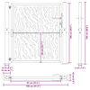 vidaXL Garden Gate 100x100 cm Weathering Steel Trace Design