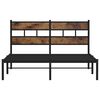 vidaXL Metal Bed Frame without Mattress Smoked Oak 150x200 cm King Size