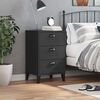 vidaXL Bedside Cabinet VIKEN Black Engineered Wood