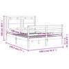 vidaXL Bed Frame without Mattress White Double Solid Wood