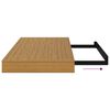 vidaXL Wall Shelf 2 pcs Beige 50 x 23 x 4 cm Engineered Wood