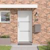 vidaXL Front Door White PVC