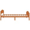 vidaXL Bed Frame without Mattress Honey Brown Solid Wood 100x200 cm (322037+321987)
