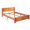 vidaXL Bed Frame with Cabinets Solid Acacia Wood Brown 140x200 cm