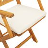 vidaXL Folding Chair 8 pcs White 49 x 57.5 x 92cm Solid Acacia wood