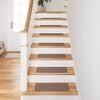 vidaXL Anti-slip Stair Mats 15 pcs Brown 60 x 25 cm PP
