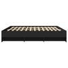 vidaXL Bed Frame without Mattress Black 180x200 cm Super King Engineered Wood