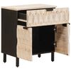 vidaXL Bedside Cabinet White 50 x 33 x 60 cm Solid Mango Wood