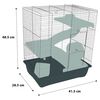 FLAMINGO Hamster Cage Enzo 3 41.5x28.5x48.5 cm Bordeaux