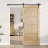 vidaXL Sliding Door ORKDAL Brown 86 x 198.5 cm Solid Pine Wood