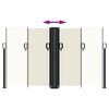 vidaXL Retractable Side Awning Cream 140x1200 cm