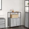 vidaXL Bathroom Cabinet with Shelves Grey Sonoma 76.5x35x95 cm