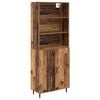 vidaXL Highboard 2 pcs Old Wood 69.5 x 32.5 x 180 cm Engineered Wood